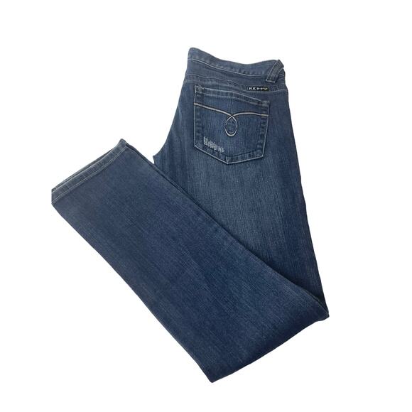 ROXY‎ Size 11 Tall Y2K Low Rise Denim Straight Leg Jeans - Picture 6 of 10
